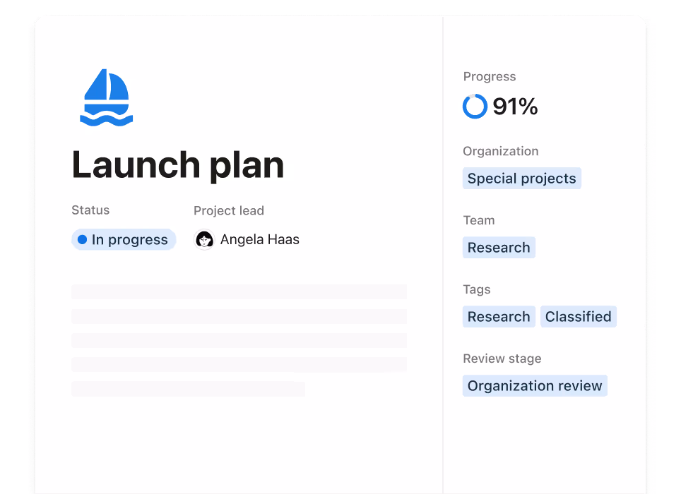 팀의 요구사항에 맞는 출시 계획 문서